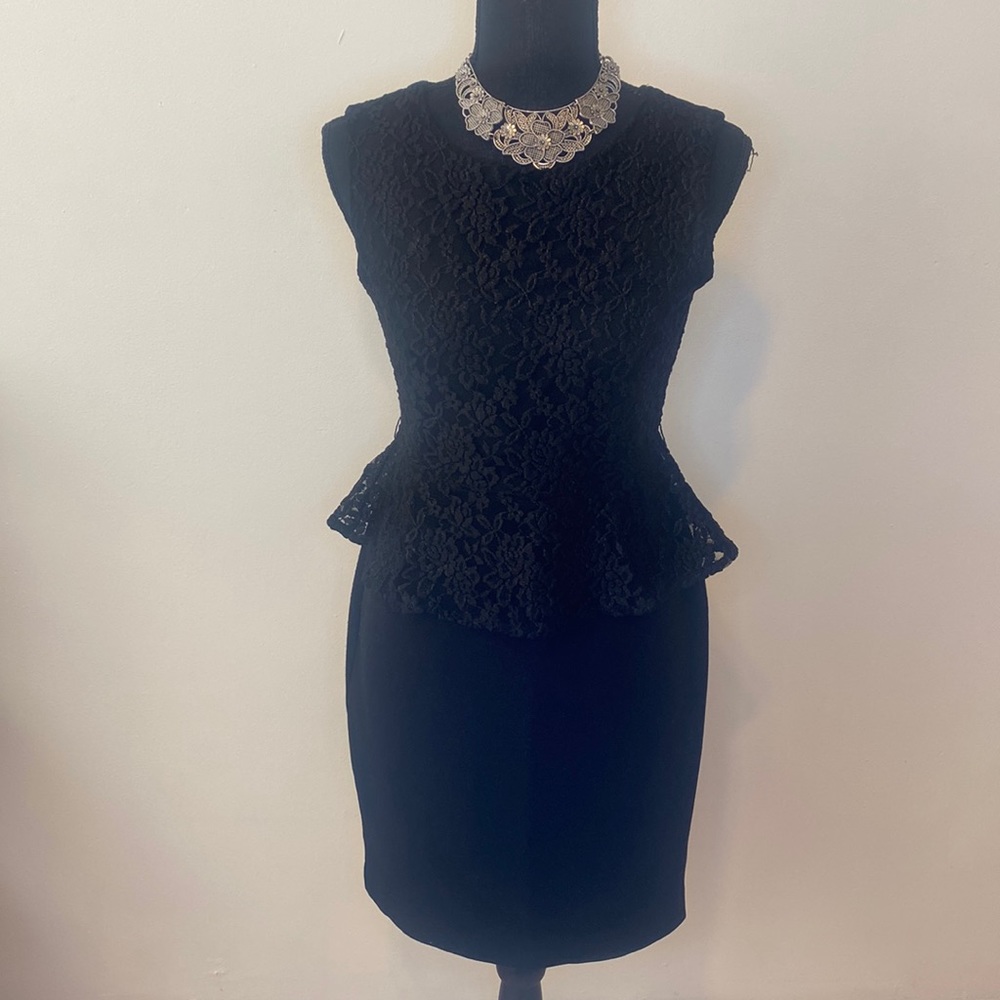 Peplum little black dress